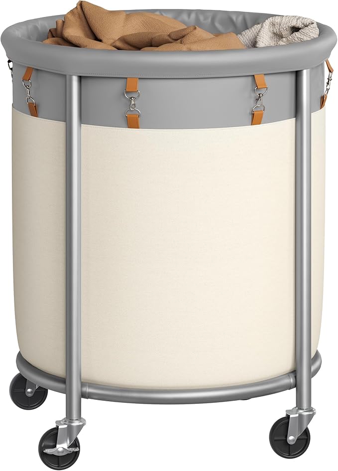 SONGMICS Laundry Basket, Rolling Steel Frame by Unknown