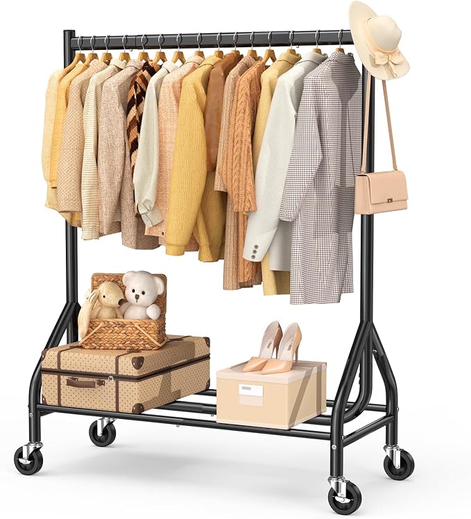 EAGMAK Heavy Duty Clothes Rack Load 420 LBS, Rolling Garment Rack by Eagmak