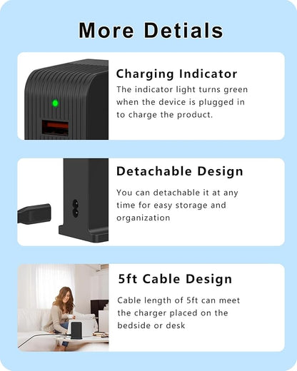 VPSUN USB Charger 6 Port 50W Multi USB Tower Charging Station - Image 6