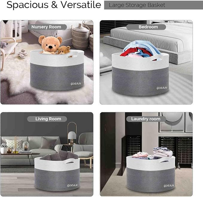 Storage Baskets for Organizing D22"H14" Large blanket basket laundry basket - Image 5