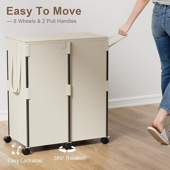 160L Double Laundry Hamper - Image 2