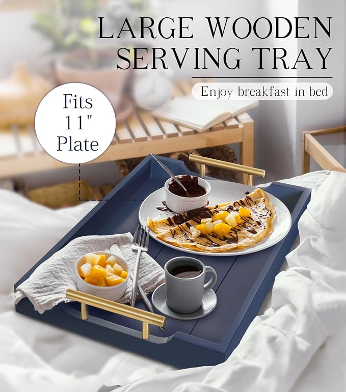 SXNOWS Wooden Serving Tray - Image 2