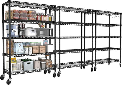 PrimeZone 74''H Wire Shelving 1250lbs 5 Tier Storage Shelves by PrimeZone