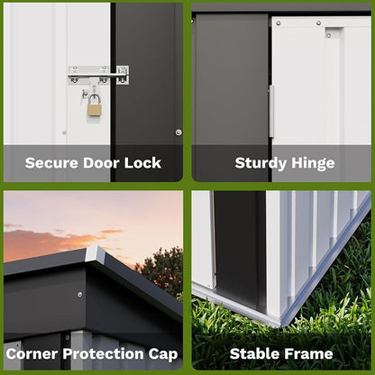 Patiowell 5x3 FT Outdoor Storage Shed, Garden Tool Shed - Image 5