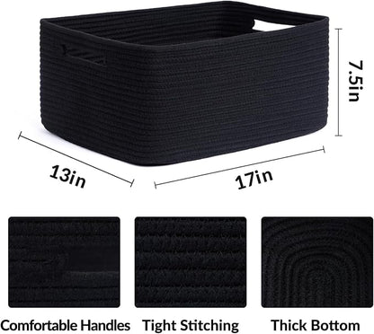 Large Storage Baskets for Organizing, Closet Shelf Baskets for Clothes Blanket - Image 2