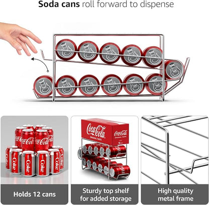 Sorbus Soda Can Rack Beverage Dispenser – Holds 12 Standard 12oz Cans – Soda - Image 4