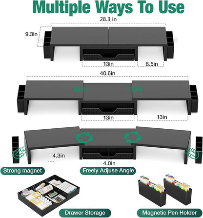 OPNICE Dual Monitor Stand Riser - Image 2