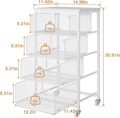 4-Tier Kitchen Storage Cart - Image 7