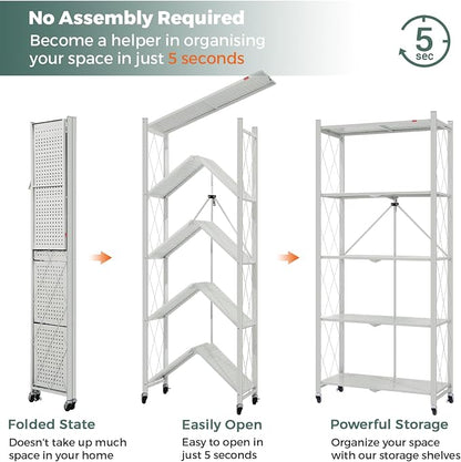 DEANIC 5 Tier Foldable Storage Shelves - Image 5