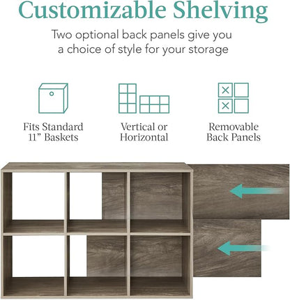 Best Choice Products 6-Cube Storage Organizer, 11in Shelf Opening, Display Shelf - Image 4