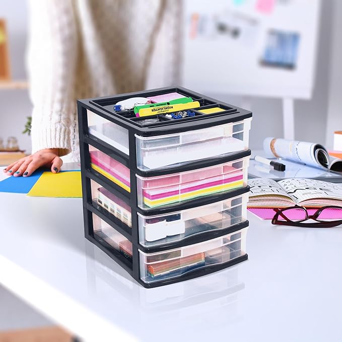 Gracious Living 4-Drawer Desktop and Countertop Storage Organizer Drawer Set - Image 2