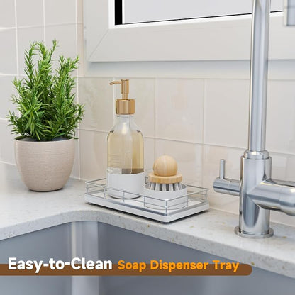 Bathroom Tray for Counter, Oak Wooden 7.5" L Vanity Tray for Jewelry Soap - Image 4