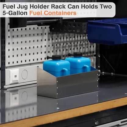 23.6''x 11.4'' Aluminum Fuel Jug Holder Rack, Gas Can Holder Storage Rack fits - Image 4