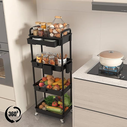 4 Tier Rolling Utility Cart - Image 4
