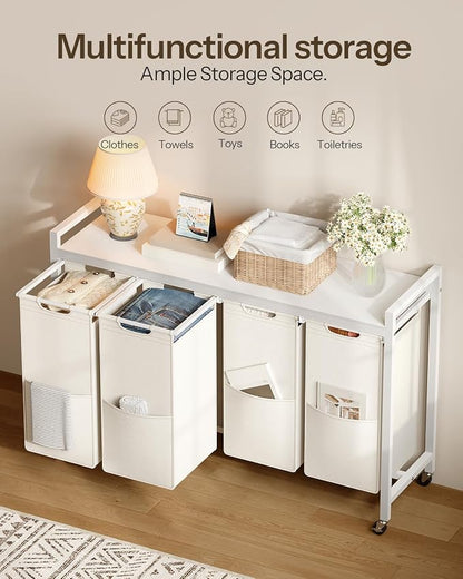 HOOBRO Laundry Sorter 4 Sections, Laundry Hamper - Image 4