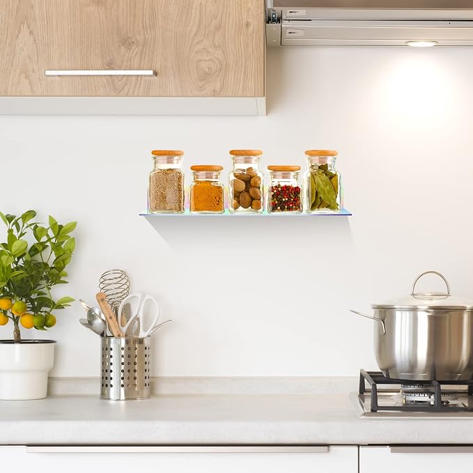 Blulu 8 Pcs Acrylic Floating Shelf - Image 5