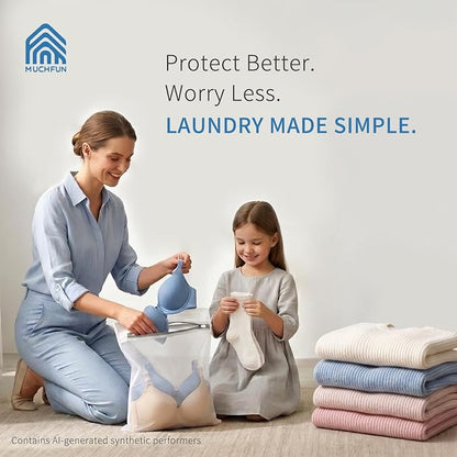 Muchfun 4Pcs Durable Fine Mesh Laundry Bags - Image 7