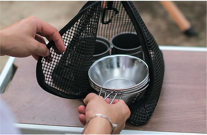 heyous Camping Dry Net, 30x45cm Camping Organizer Mesh Hanging Basket Net - Image 2