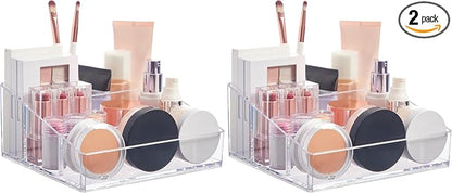STORi Clear Plastic Small Countertop Vanity Makeup Organizer, Compact by STORi