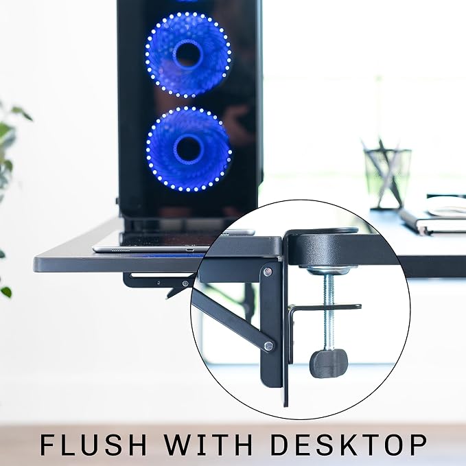 VIVO Black Clamp-on 36 x 12 in Desk Extender, DESK-EXT36 | Foldable, Wrist - Image 8