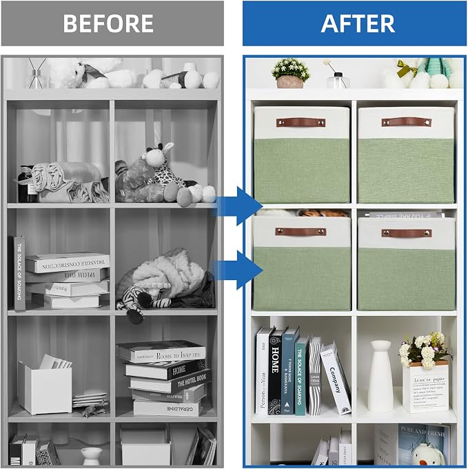 Temary 12 Inch Fabric Storage Cubes Storage Bins - Image 4