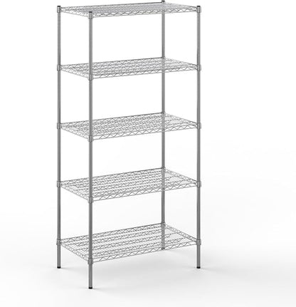 21" Deep x 36" Wide x 74" Height Wire Shelving Kit | 5-Tier | NSF Commercial by Regal+Altair