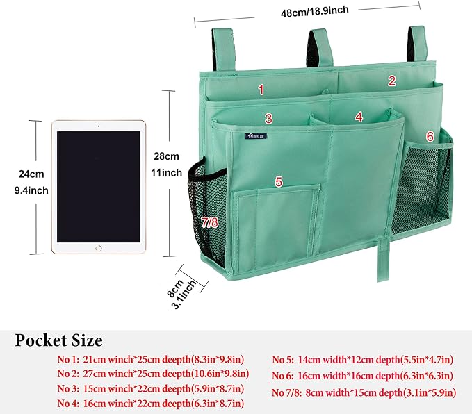 Surblue Caddy Hanging Organizer Bedside Storage Bag - Image 5
