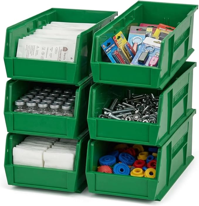 Quantum Storage QUS238 Heavy-Duty Stackable Plastic Storage Bins - Image 2