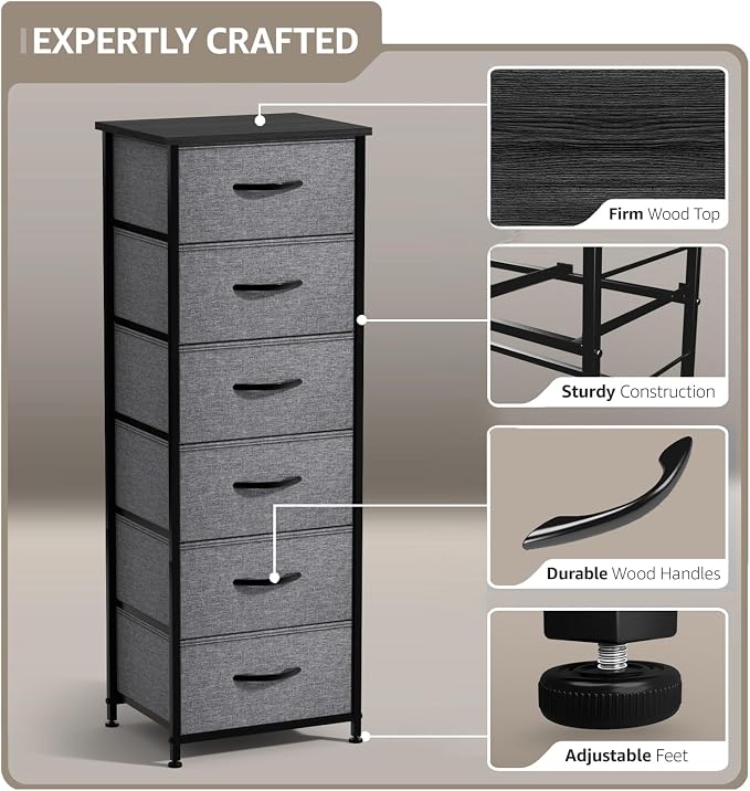 Sorbus Fabric Dresser for Kids Bedroom - Image 4