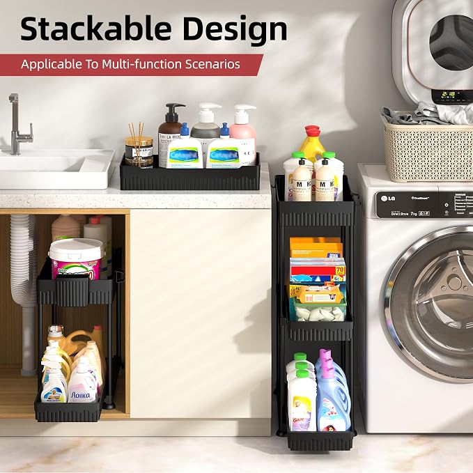 Sevenblue 4-Pack 2-Tier Under Sink Organizer - Image 8