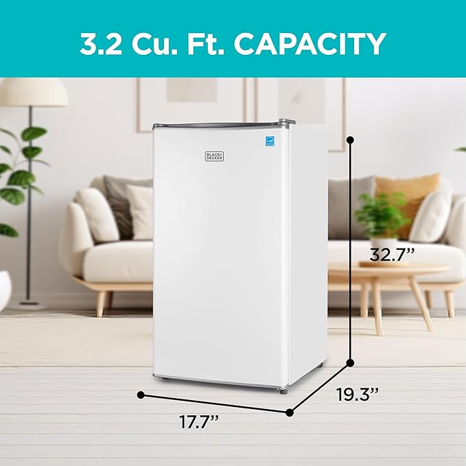 BLACK+DECKER 3.2 Cu. Ft. Compact Refrigerator, ENERGY STAR Certified Small - Image 2
