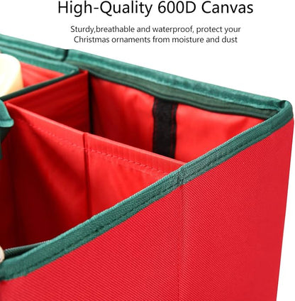 Sattiyrch Large 2-in-1 Christmas Ornament Storage Box & Xmas Figurine Container - Image 7