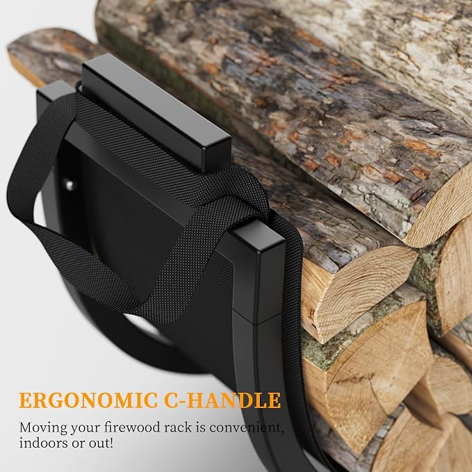 Elbourn Firewood Rack, 24 Inch Indoor Fireplace Log Holder - Image 4