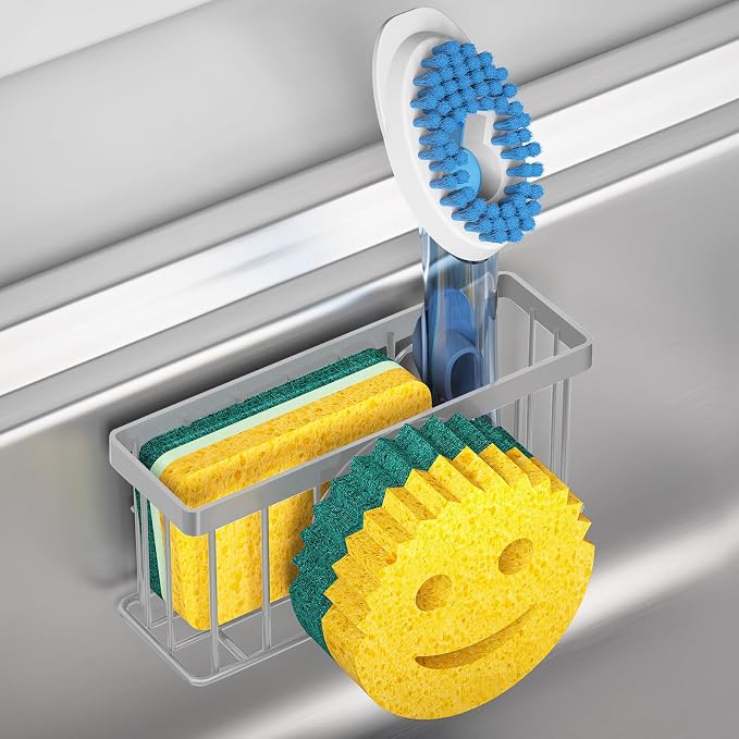 Sponge Holder Smiley Face, Sink Caddy, Kitchen Organizer by MURLONG