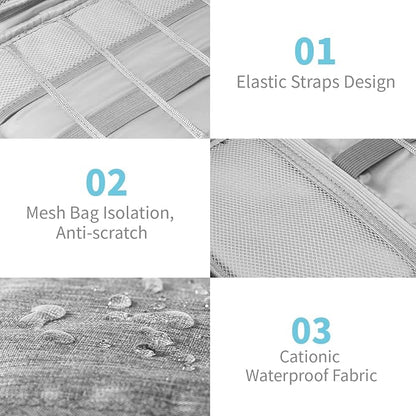 Lcsmaokin Electronics Organizer Travel Case, Electronic Accessories Storage Bag - Image 4