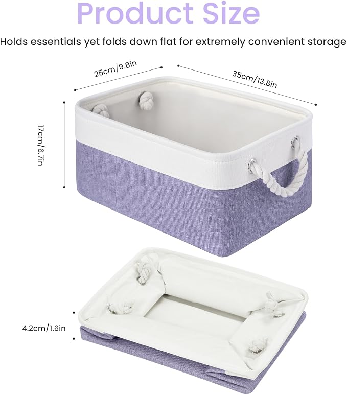 13.8x9.8x6.7 Inch Fabric Small Storage Bins - Image 4