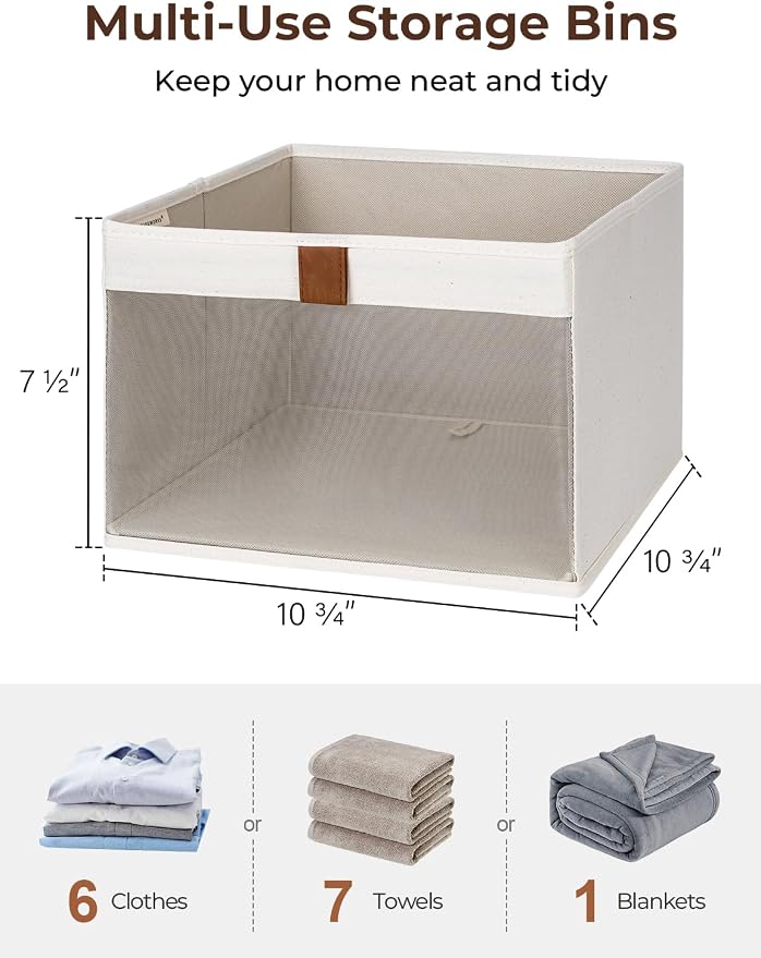 StorageWorks Closet Storage Bins, Storage Baskets - Image 2