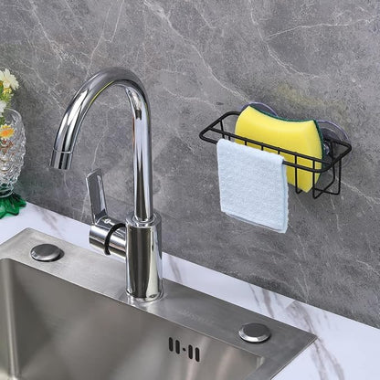 Sink Caddy Sponge Holder for Kitchen Sink Dish Cloth Hanger 2 Suspension Options - Image 3