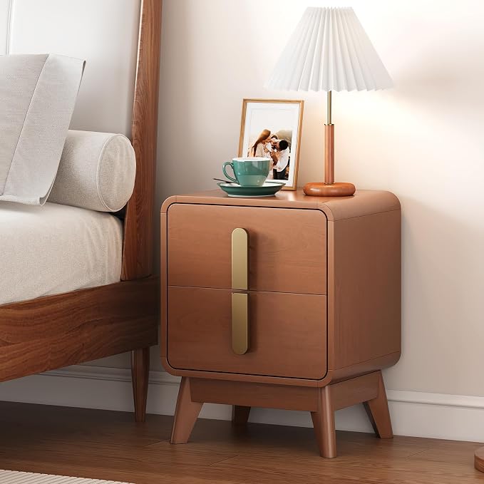 Night Stand Set 2, Mid Century Modern Bedside Table - Image 5
