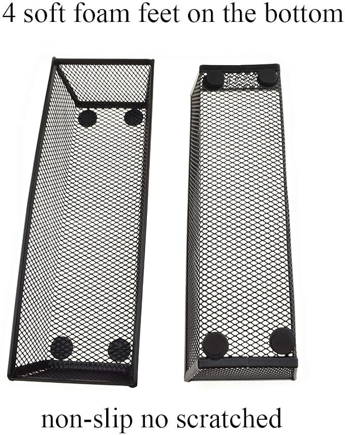 HAHIYO Stackable Mesh Tray Cup 9 x 3 x 2 inches Sturdy Container - Image 2