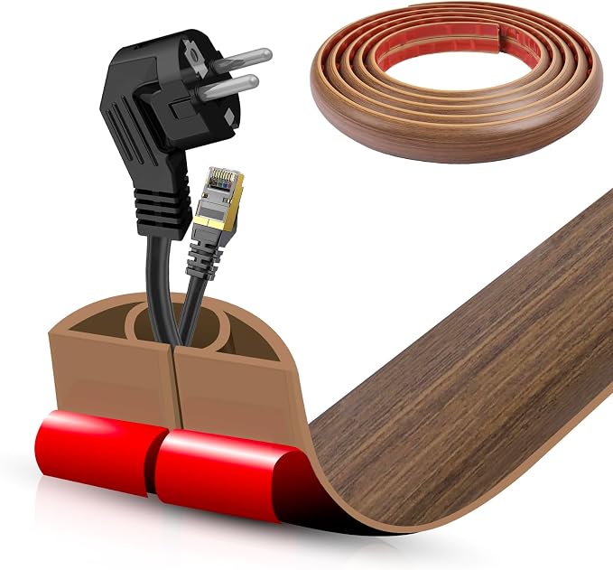 Floor Cord Cover Cable Cavity Self Adhesive Cord Hider Floor 10FT Floor Cable by DBHXXMB-HH