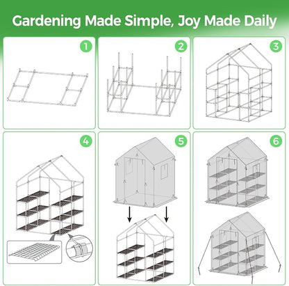 Ohuhu Plastic Greenhouse for Outdoors: Portable Walk in Plant Green House - Image 8