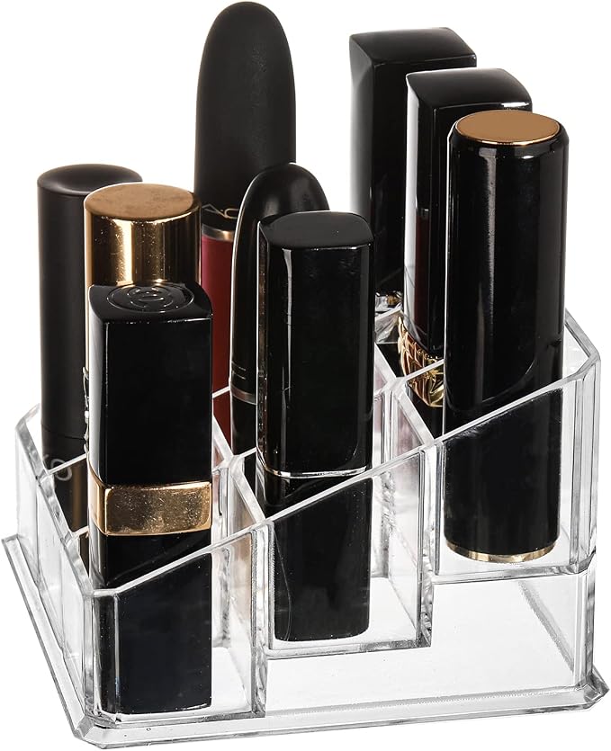 Foraineam 6 Pack Lipstick Holder Organizer, 9 Spaces Clear Lip Stick Storage - Image 6
