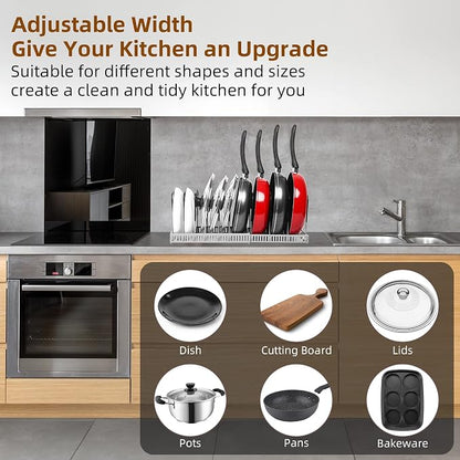 ROOHUA Pot Rack Organizer -Expandable Pot and Pan Organizer - Image 2