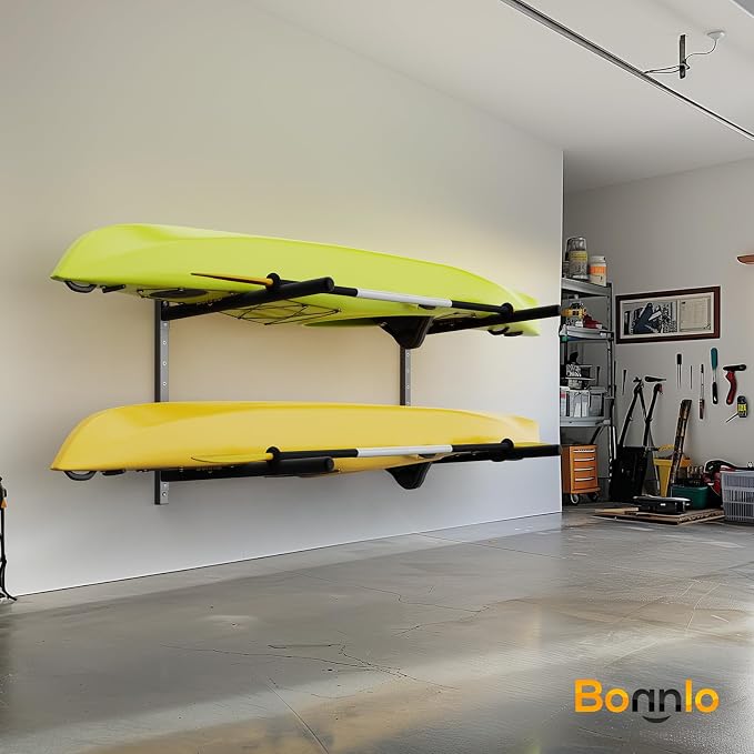 Bonnlo Kayak Storage Rack, Adjustable Heavy Duty Kayak Rack - Image 2