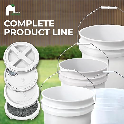 3.5-Gallon White Bucket Pail - Image 6