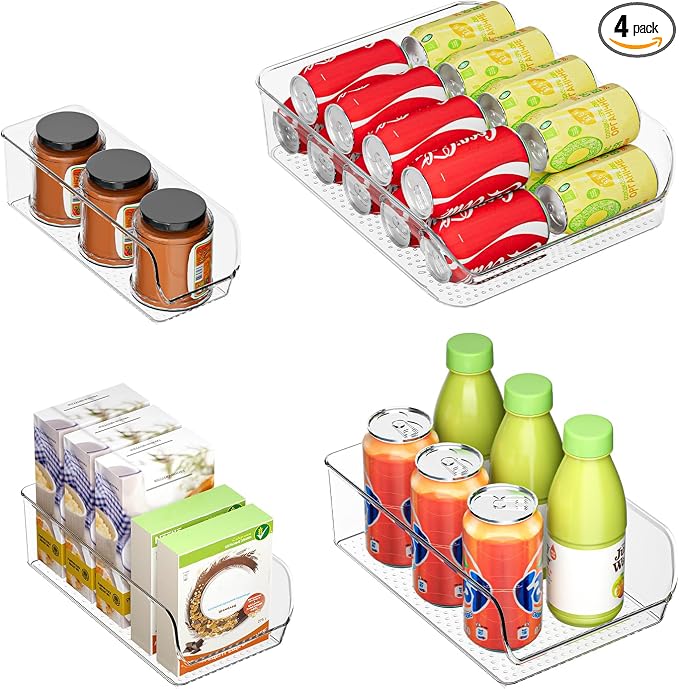 Ettori Set of 4 Clear Storage Bins by Ettori