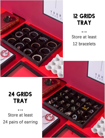 Julysky 5 Pcs/set Stackable Jewelry Organizer Trays - Image 3