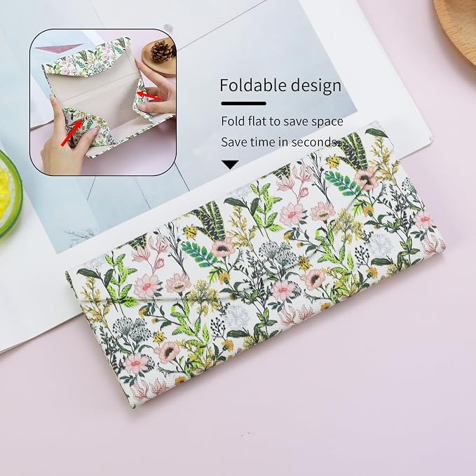 Foldable Glasses Case, Magnetic PU Leahter Sunglasses Case, Cute Hard Shell - Image 3