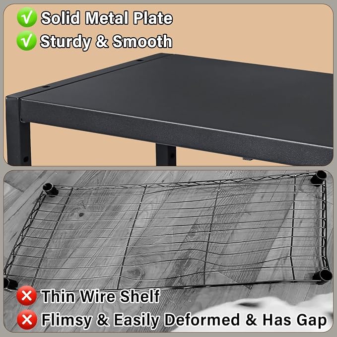 Expandable Metal Storage Shelves, 300 LBS Heavy Duty Metal Shelving Unit Rack - Image 7
